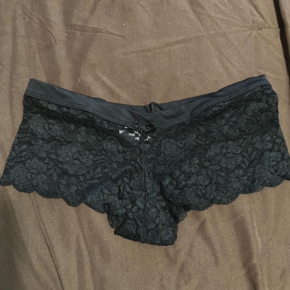 Black lace panties